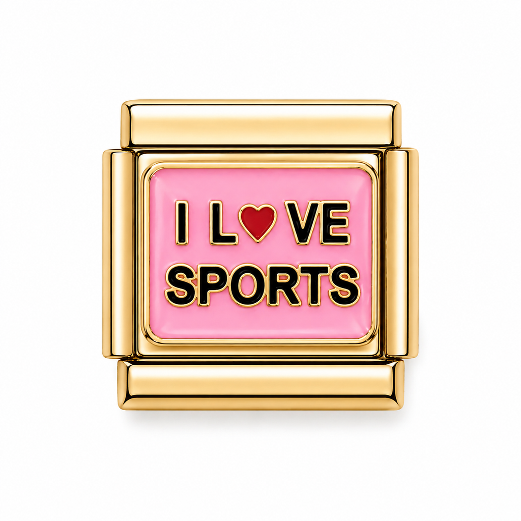Gold I Love (Heart) Sports