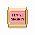 Gold I Love (Heart) Sports