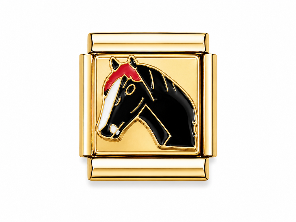 Gold Black Horse