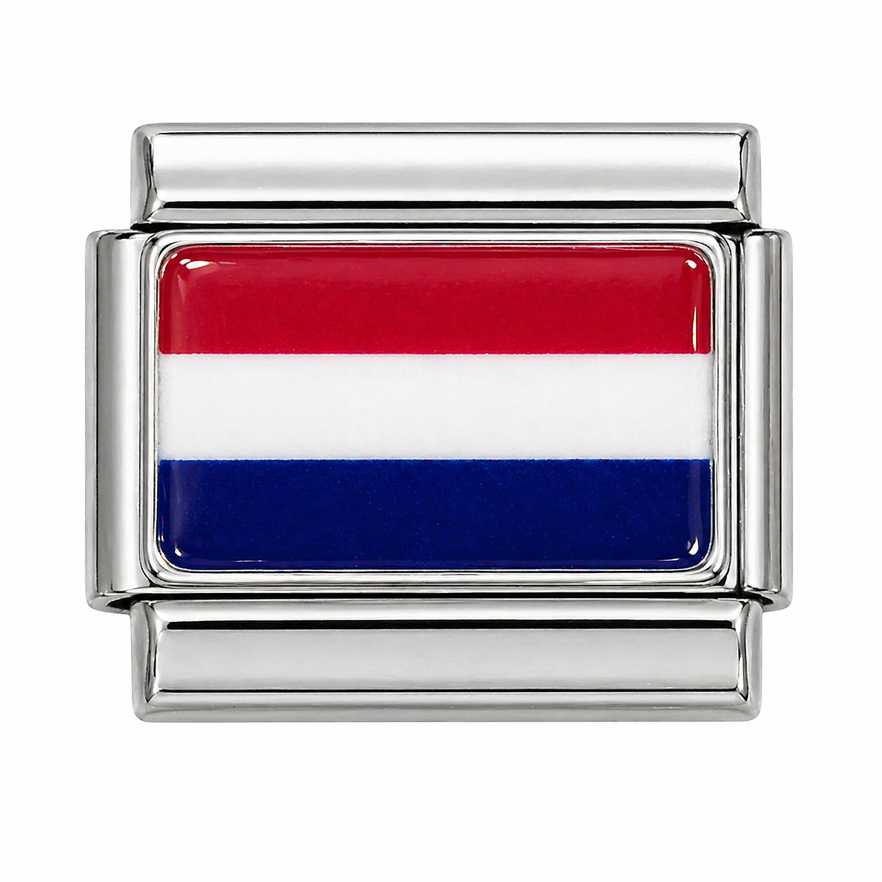 Silver Netherlands Flag