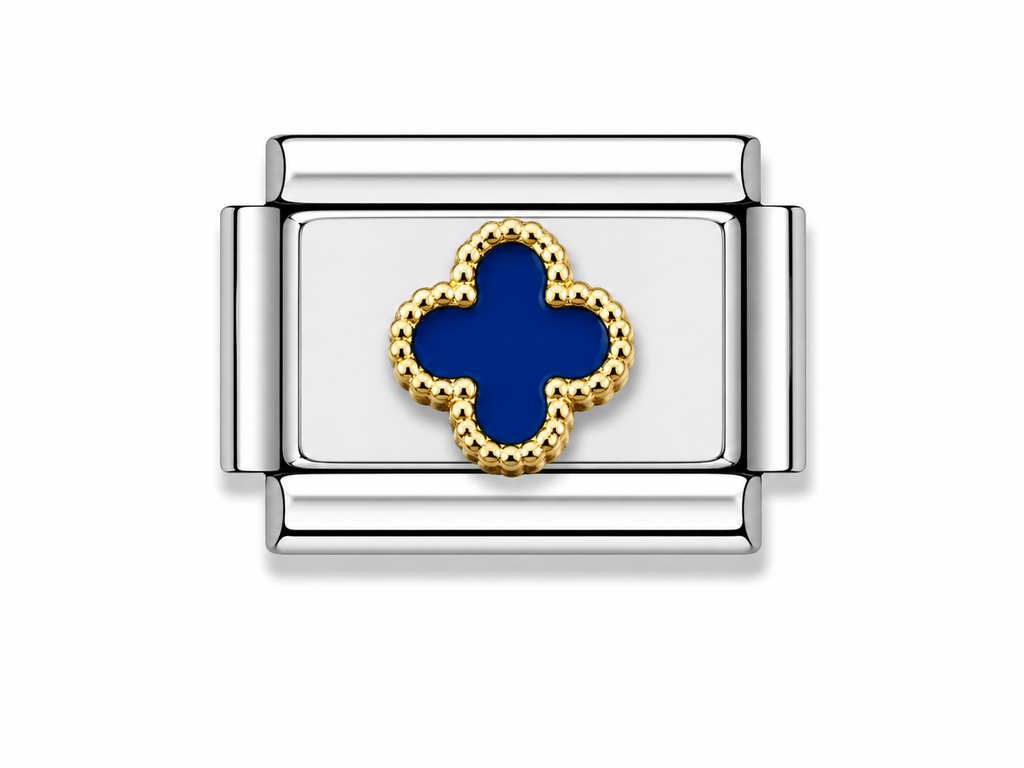 Silver Small Blue Clover