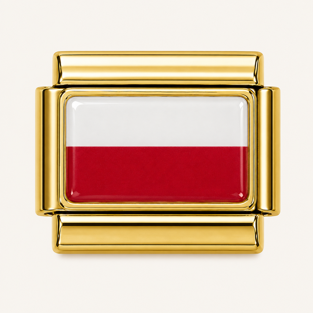 Gold Poland (Polish) Flag