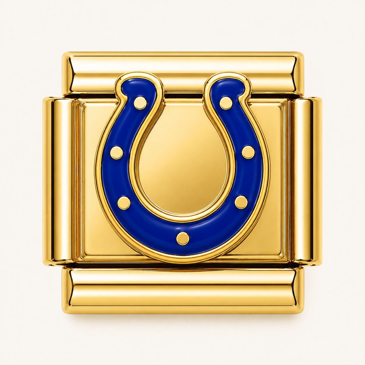 Gold Blue Horseshoe