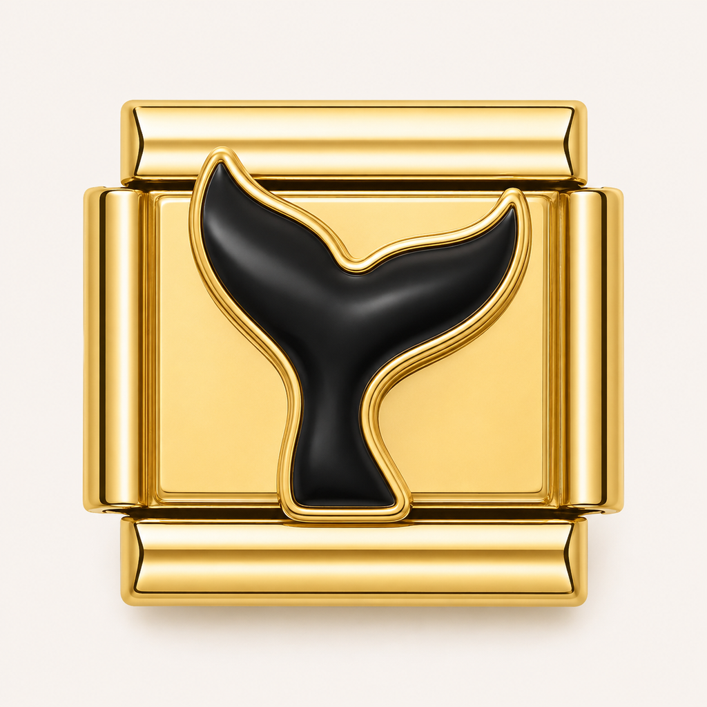 Gold Whale / Dolphin Tail