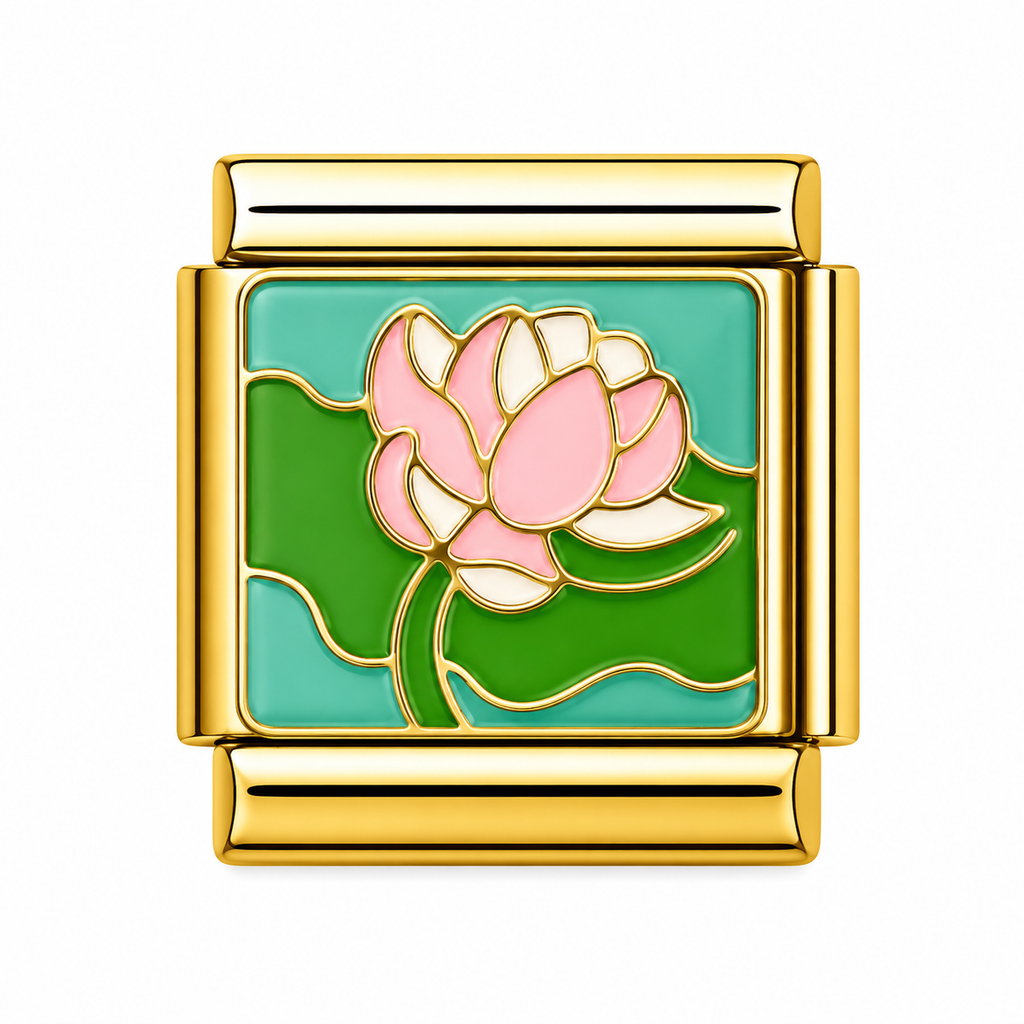 Gold Pink Lotus Flower