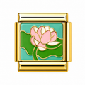 Gold Pink Lotus Flower