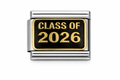 Silver Black with Gold Class of 2026 Graduation