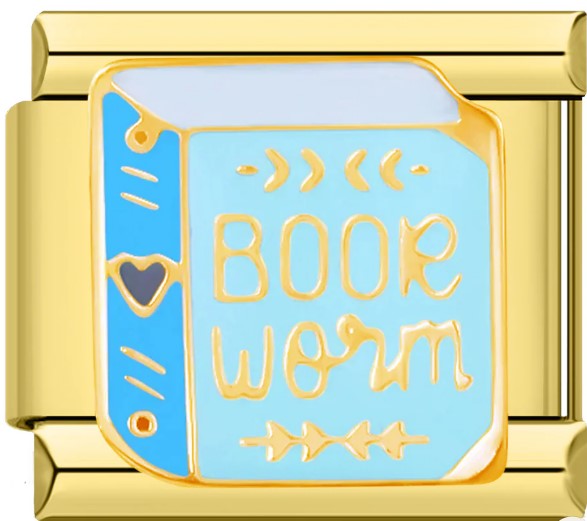 Gold Blue Book Worm