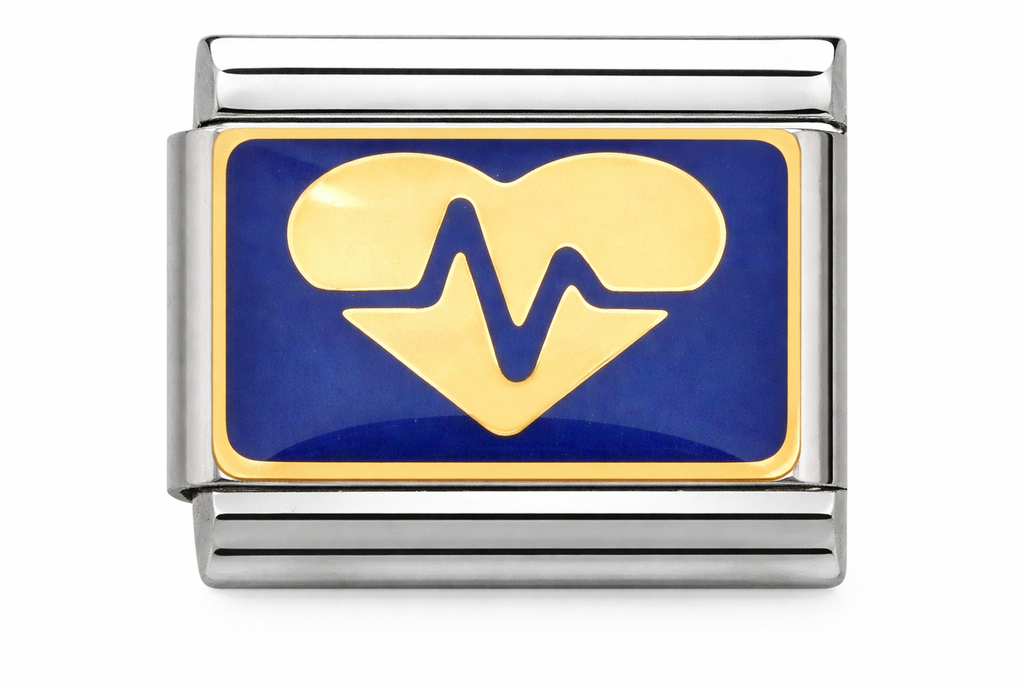 Silver Heartbeat Blue Medical Heart Doctor