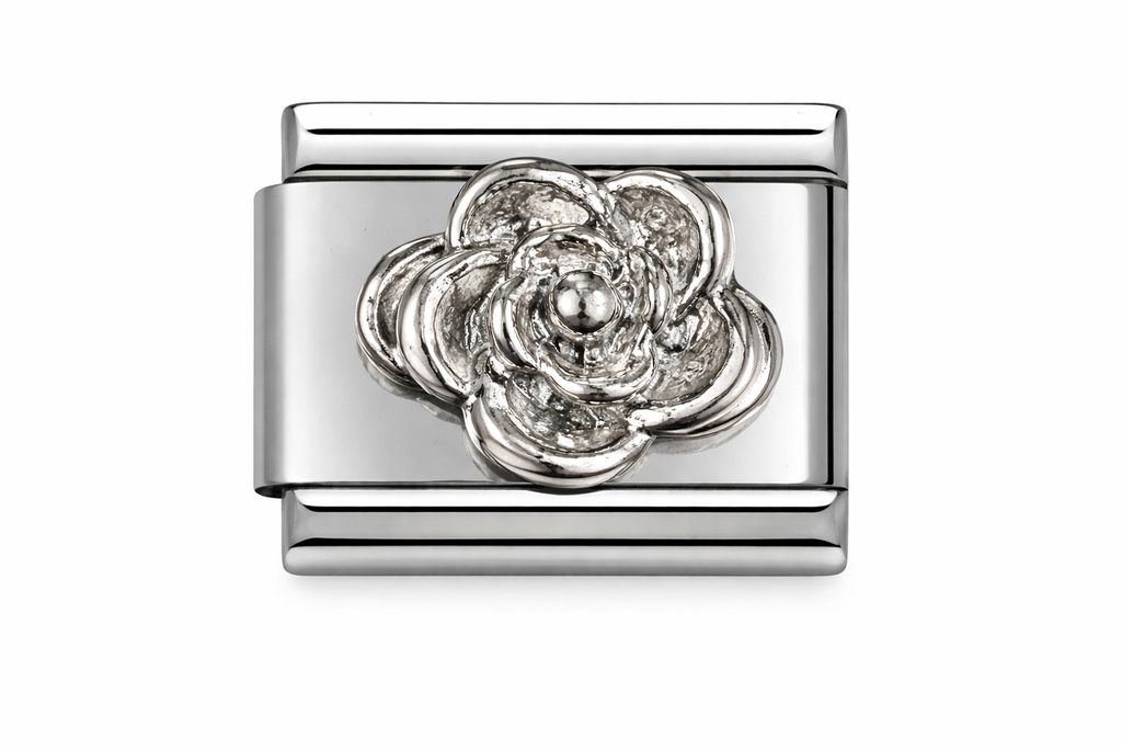 Silver Raised Flower