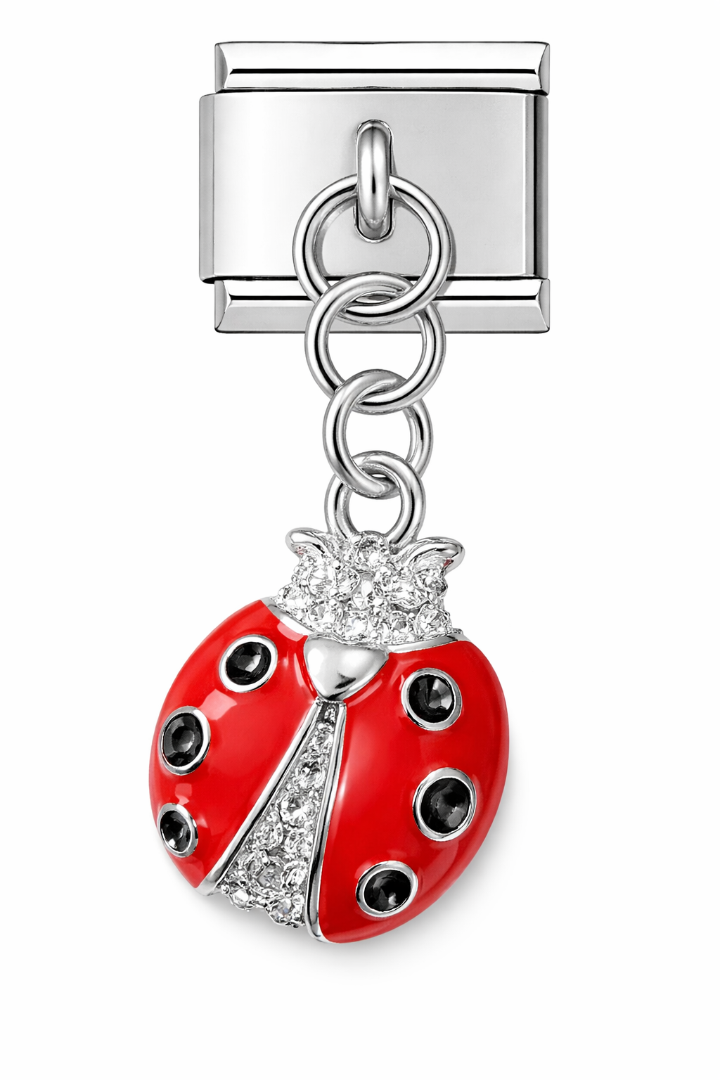Silver Ladybug Pendant / Dangle