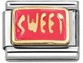 Silver with Red SWEET