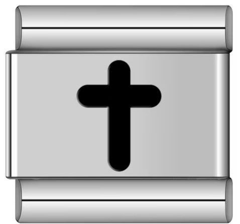 Silver Black Cross