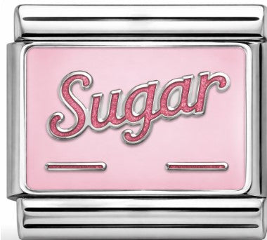 Silver Pink Script Sugar