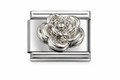 Silver Raised Flower