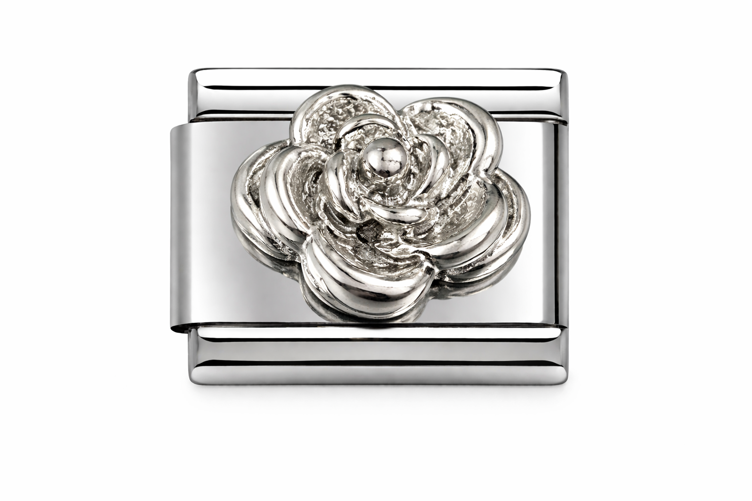 Silver Raised Flower