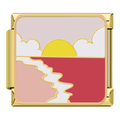 Gold Pink Sunset Beach