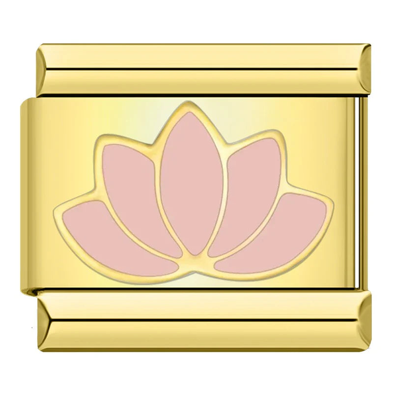 Gold Pink Lotus Flower