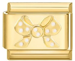 Gold Bow With Dots