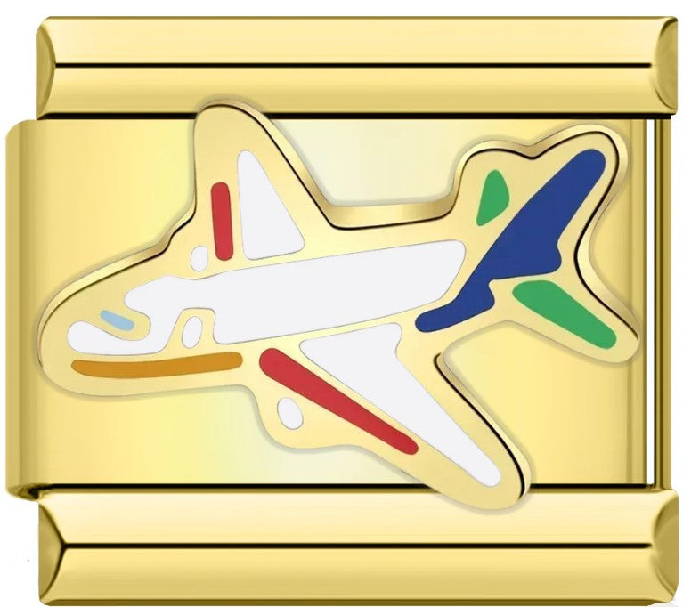 Gold Colorful Airplane