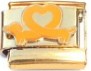 Gold Heart Dog Orange