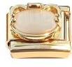 Gold Pearly Bling Cat Face