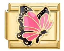 Gold Pink Butterfly