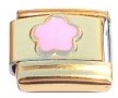 Gold Small Pink Rounded Flower