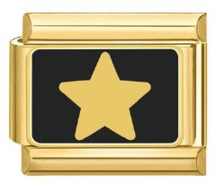 Gold Star With Black
