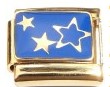 Gold Stars On Blue