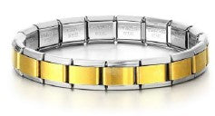 Two-Tone Gold With Silver Trim Classic (Blank) Link