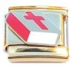 Gold Red Bible with Cross