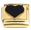 Gold with Black Hear with Horns