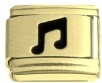 Gold with Black Music Note