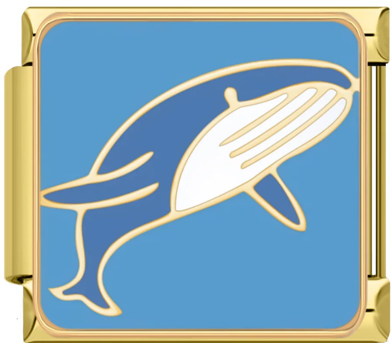 Gold Blue Whale