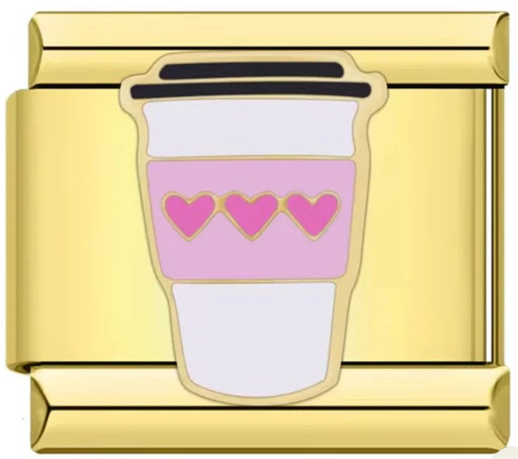 Gold To Go Coffee with Hearts