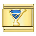 Gold Blue Cocktail Martini