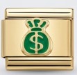 Gold Money Bag Italian Charm
