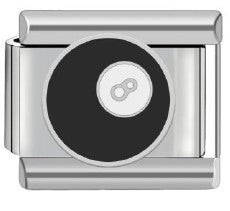 Silver Black 8 Ball