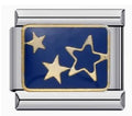 Silver Blue Gold Stars