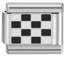 Silver Checkered Flag