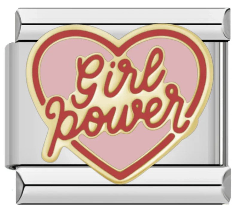 Silver Girl Power Heart
