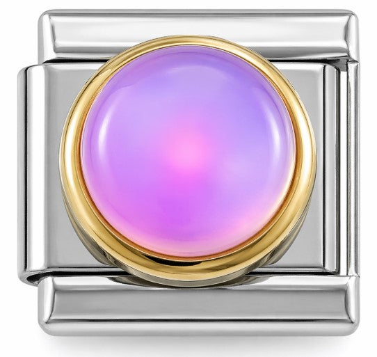 Silver Iridescent Round Bling
