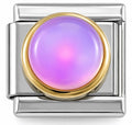 Silver Iridescent Round Bling