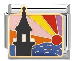 Silver Red Lighthouse Sunset
