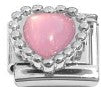 Silver Pink Vintage Heart
