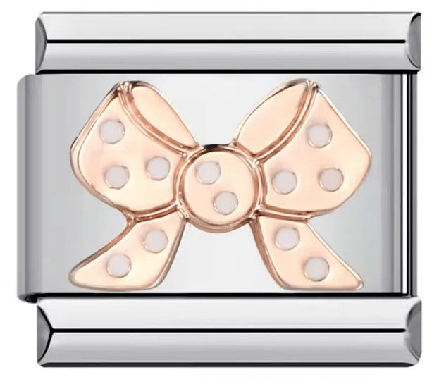 Silver Rose Gold Bow