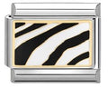 Silver Zebra Print