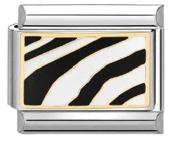 Silver Zebra Print