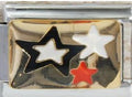 Silver Black White Red Stars